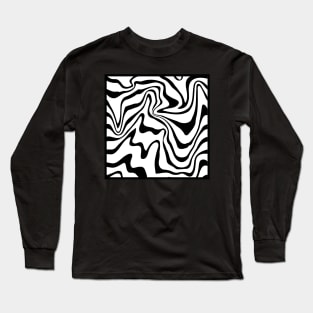 black flowy lines Long Sleeve T-Shirt